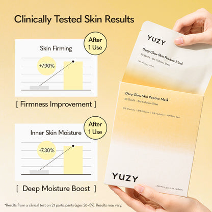 YUZY Deep Glow Skin Positive Mask 33g x 5 Sheets