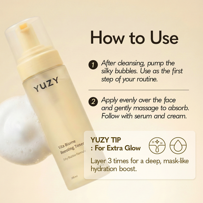 YUZY Vita Biome Bubble Toner 200ml | 6.76 fl oz