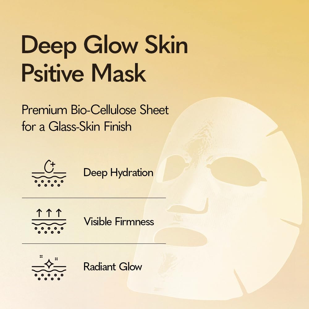 YUZY Deep Glow Skin Positive Mask 33g x 5 Sheets